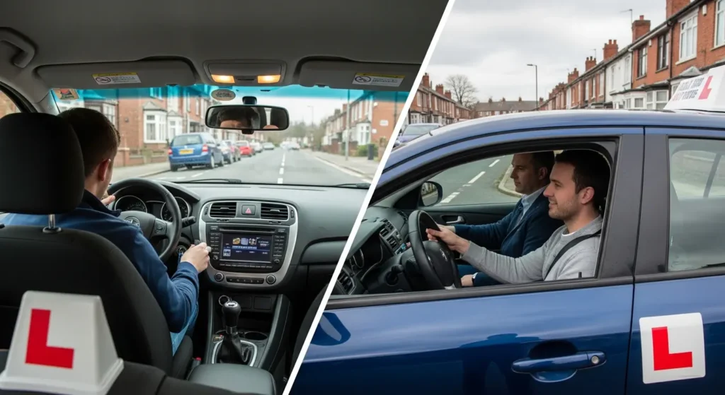 Manual vs automatic driving lessons in Stoke-on-Trent with learner drivers and instructors